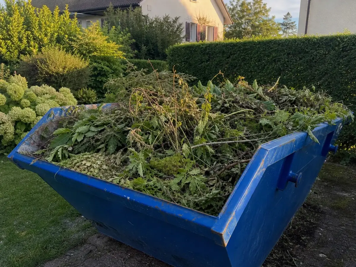 Benne de déchets verts (taille et élagage) à Genève
