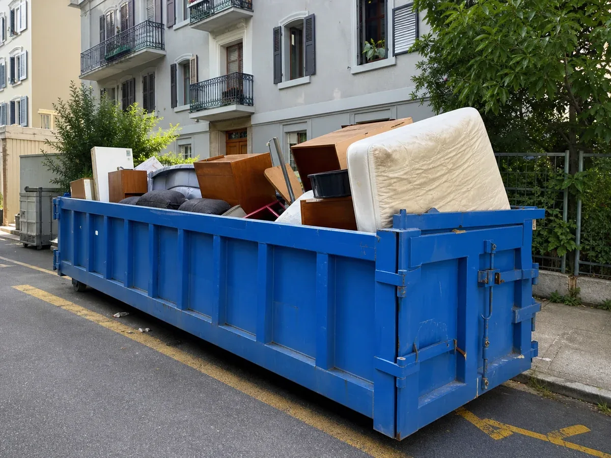 Benne d'encombrants pour débarras à Genève