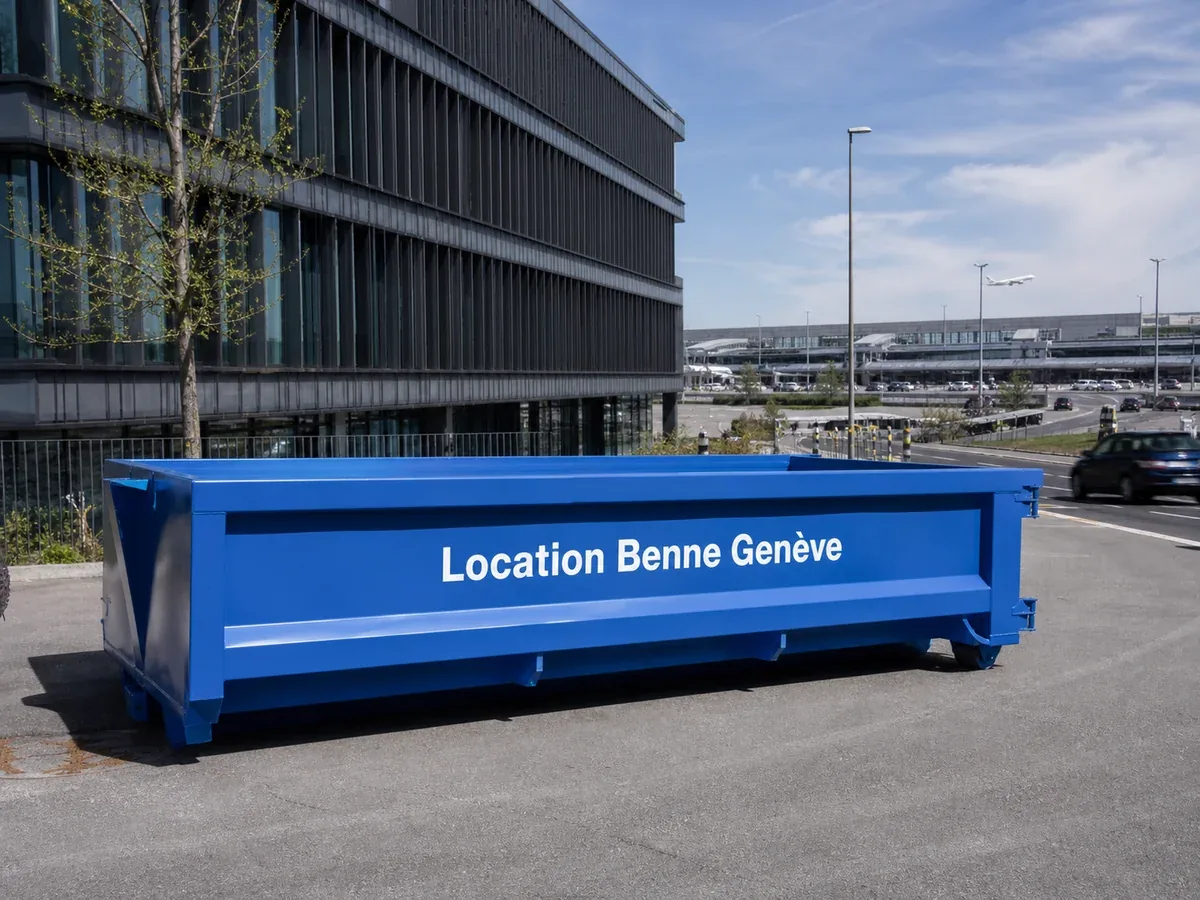 Benne Location Benne Genève livrée au Grand-Saconnex