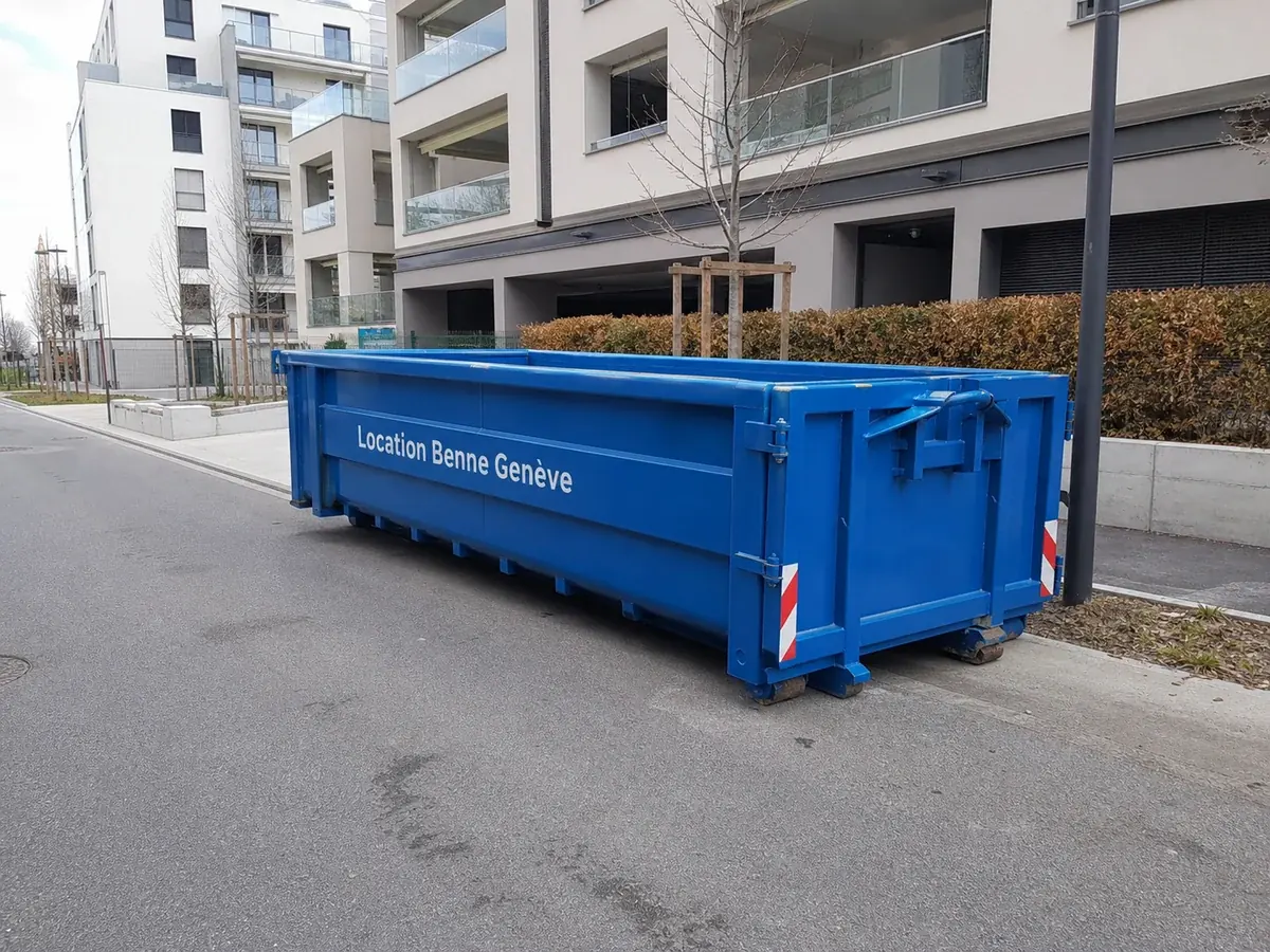 Benne Location Benne Genève livrée à Lancy