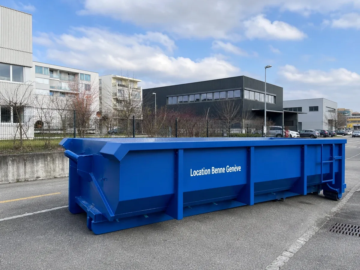 Benne Location Benne Genève livrée à Meyrin