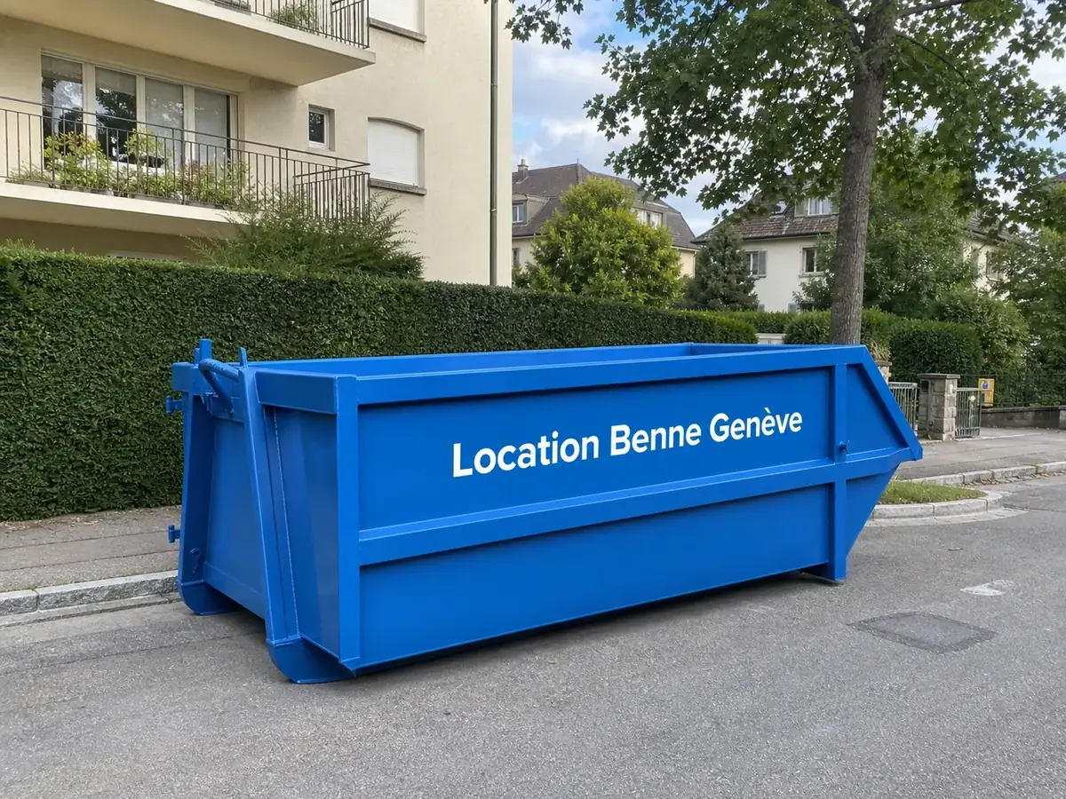 Benne Location Benne Genève livrée à Thônex